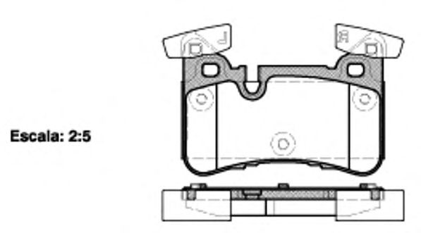 Комплект тормозных колодок, дисковый тормоз P15293.00