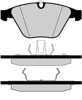 Комплект тормозных колодок, дисковый тормоз PA1505