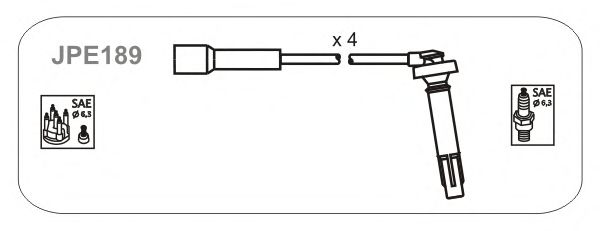 Комплект проводов зажигания JPE189