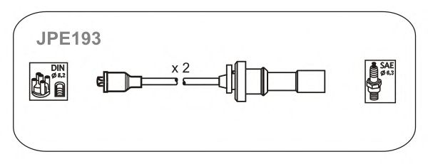 Комплект проводов зажигания JPE193