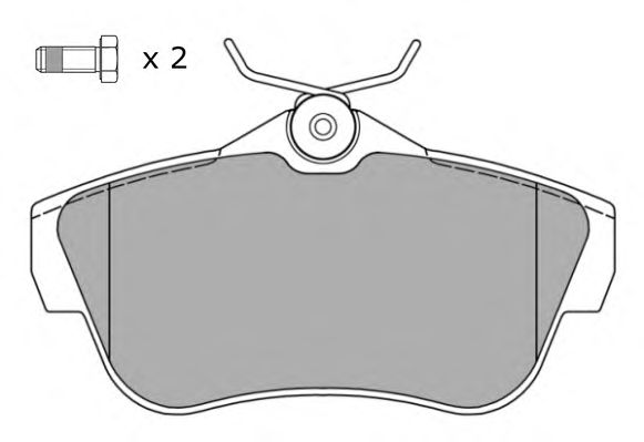Комплект тормозных колодок, дисковый тормоз FBP-1494