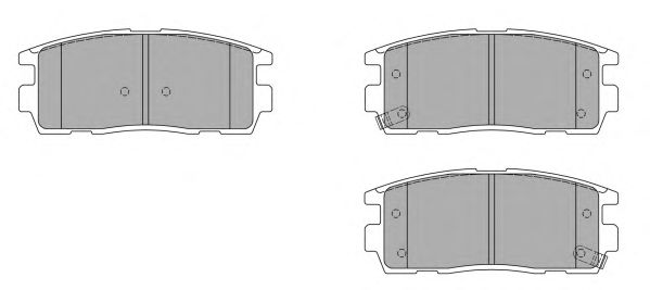 Комплект тормозных колодок, дисковый тормоз FBP-1502