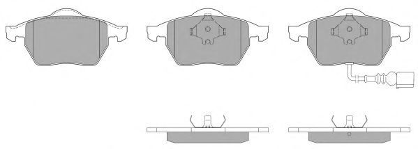 Комплект тормозных колодок, дисковый тормоз FBP-0868