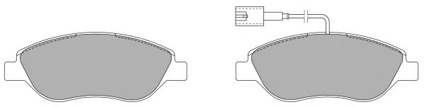 Комплект тормозных колодок, дисковый тормоз FBP-1221