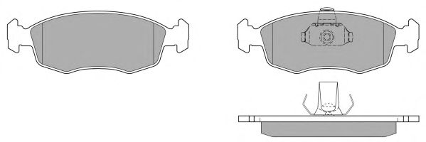 Kit de plaquettes de frein, frein à disque FBP-0529