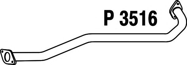 Средний глушитель выхлопных газов P3516