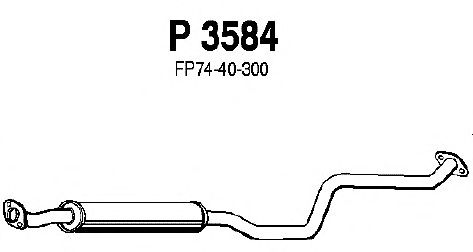 Средний глушитель выхлопных газов P3584