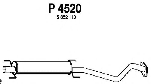 Средний глушитель выхлопных газов P4520