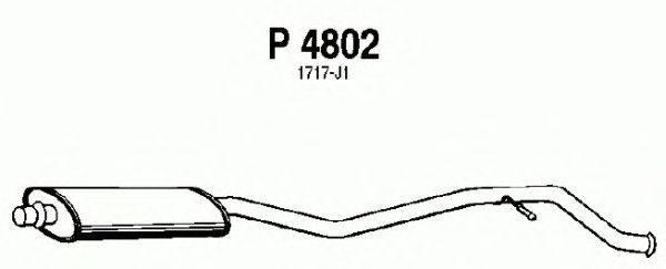 Средний глушитель выхлопных газов P4802