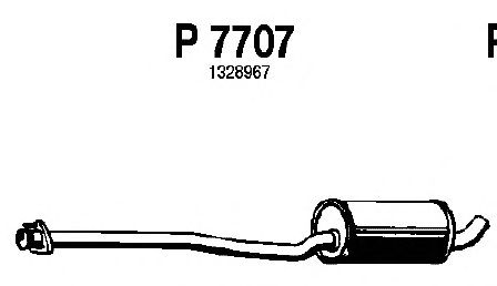 Средний глушитель выхлопных газов P7707