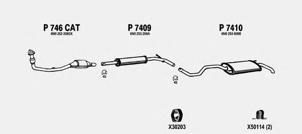 Exhaust System VW180
