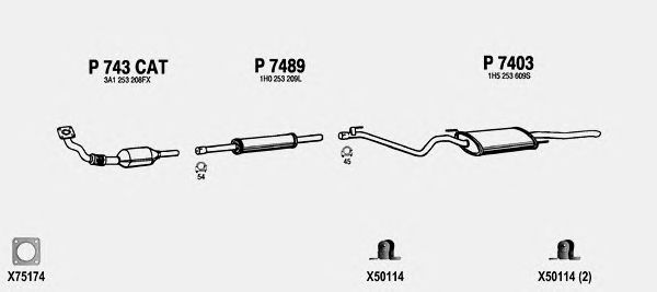 Exhaust System VW249