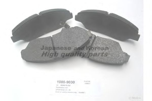 Комплект тормозных колодок, дисковый тормоз 1080-9030