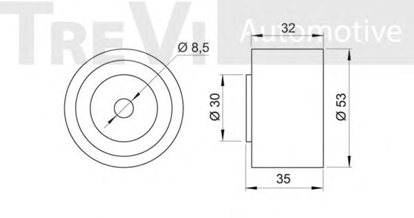 Deflection/Guide Pulley, timing belt RPK010062/1