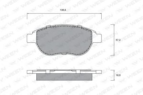 Комплект тормозных колодок, дисковый тормоз 151-1277