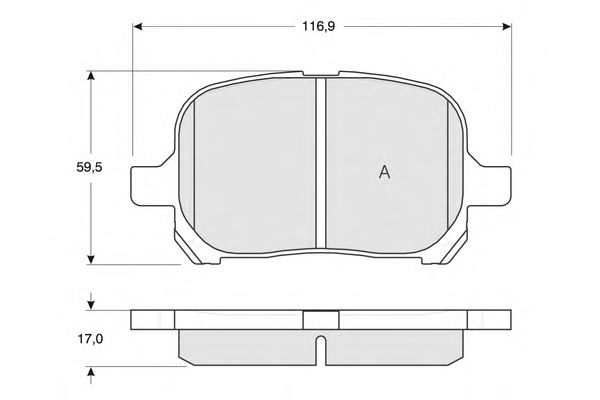 Комплект тормозных колодок, дисковый тормоз PF1373
