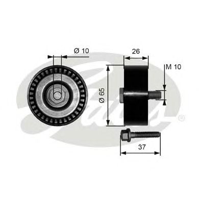 Deflection/Guide Pulley, v-ribbed belt T36300