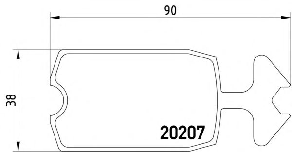 Комплект тормозных колодок, дисковый тормоз 2020709