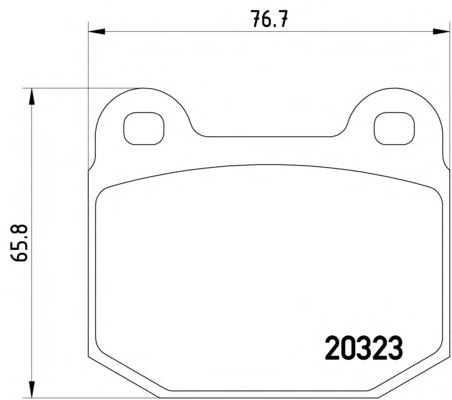 Комплект тормозных колодок, дисковый тормоз 2032303
