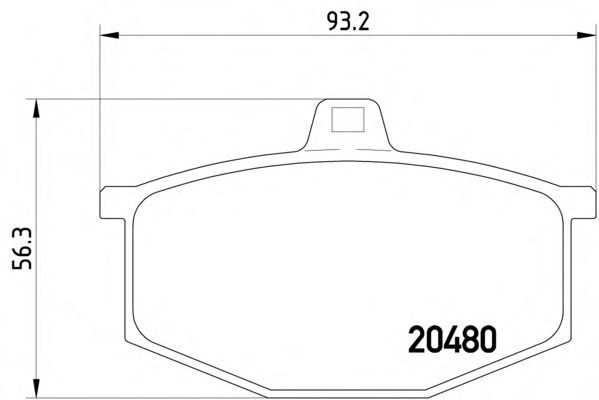 Комплект тормозных колодок, дисковый тормоз 2048002