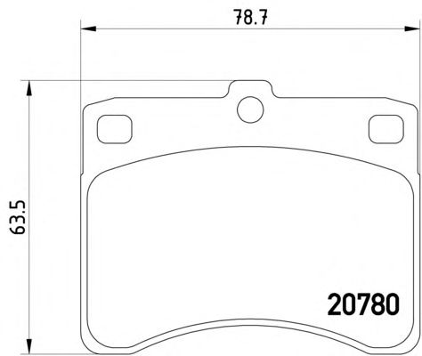 Комплект тормозных колодок, дисковый тормоз 2078001