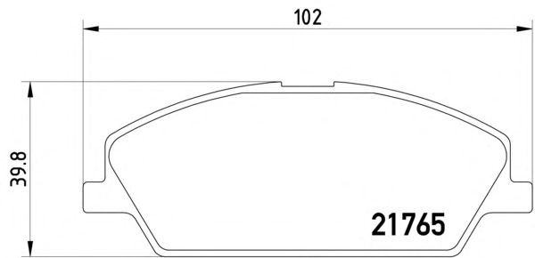 Комплект тормозных колодок, дисковый тормоз MDB2099