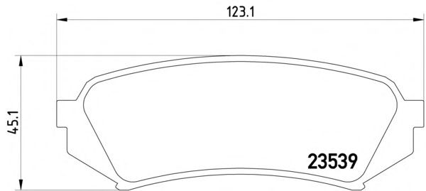 Комплект тормозных колодок, дисковый тормоз MDB1905