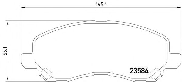 Комплект тормозных колодок, дисковый тормоз MDB2134