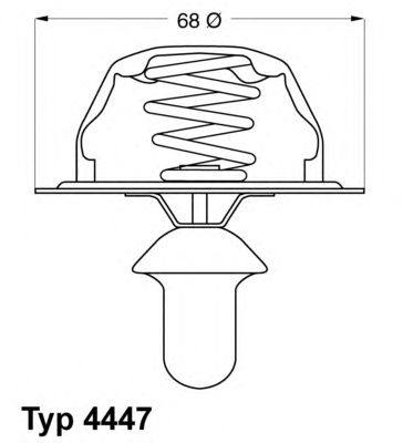 Термостат, охлаждающая жидкость 4447.80D