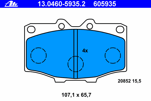 Комплект тормозных колодок, дисковый тормоз 13.0460-5935.2