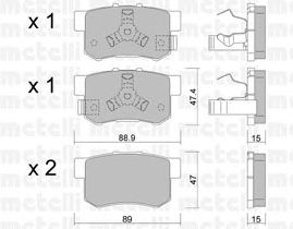 Kit de plaquettes de frein, frein à disque 22-0173-1