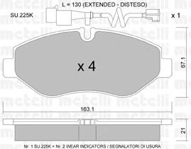 Комплект тормозных колодок, дисковый тормоз 22-0671-1K