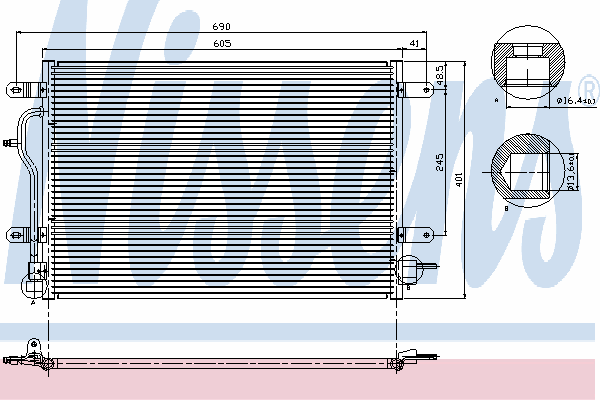 Condensator, airconditioning 94583