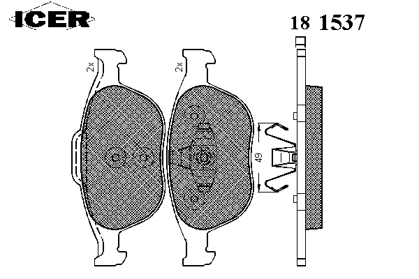 Комплект тормозных колодок, дисковый тормоз 181537