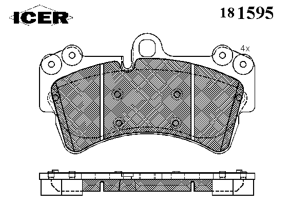 Комплект тормозных колодок, дисковый тормоз 181595