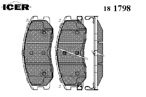 Kit de plaquettes de frein, frein à disque 181798