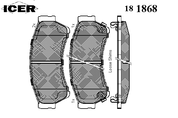 Комплект тормозных колодок, дисковый тормоз 181868