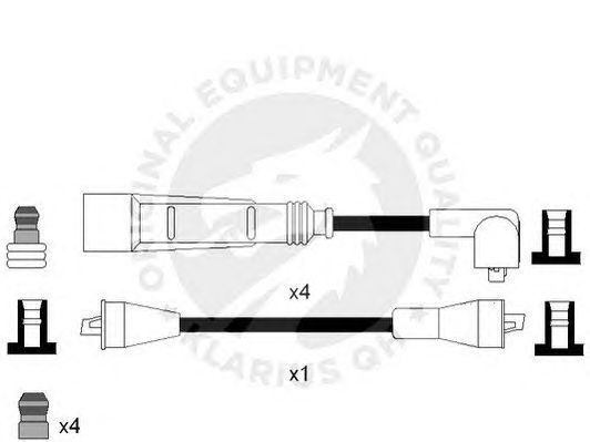Комплект проводов зажигания XC932