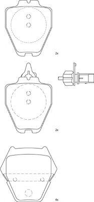 Комплект тормозных колодок, дисковый тормоз FD7284A