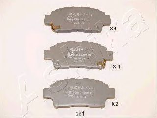 Комплект тормозных колодок, дисковый тормоз 50-02-281
