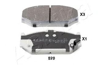 Комплект тормозных колодок, дисковый тормоз 50-08-820