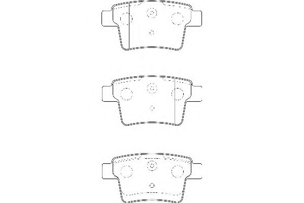Комплект тормозных колодок, дисковый тормоз DBP241885