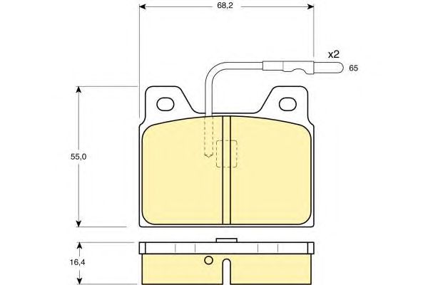 Комплект тормозных колодок, дисковый тормоз 6101561