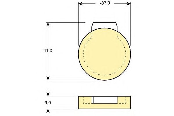 Комплект тормозных колодок, дисковый тормоз 6102729