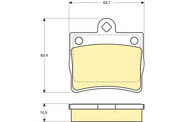 Комплект тормозных колодок, дисковый тормоз 6112832