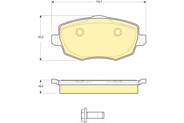 Комплект тормозных колодок, дисковый тормоз 6115921