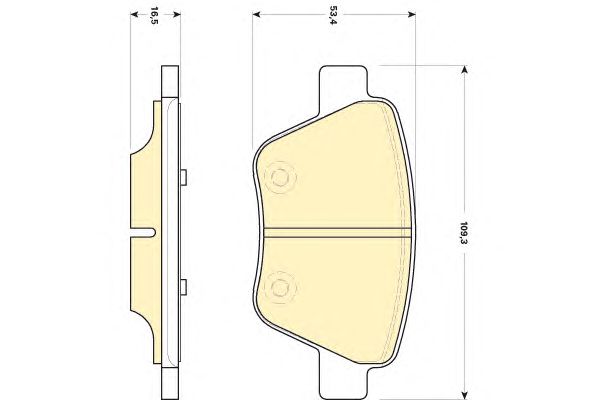 Комплект тормозных колодок, дисковый тормоз 6118414