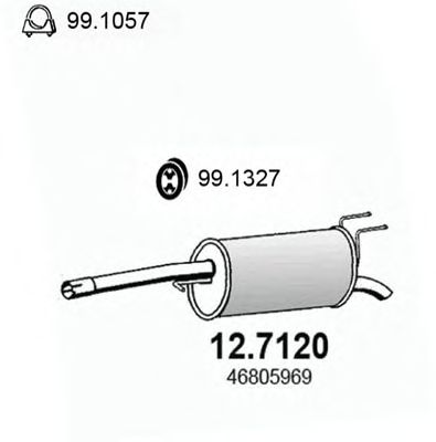 Глушитель выхлопных газов конечный 12.7120