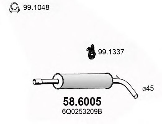 Middle Silencer 58.6005