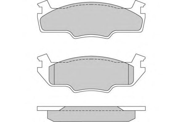 Комплект тормозных колодок, дисковый тормоз 12-0166